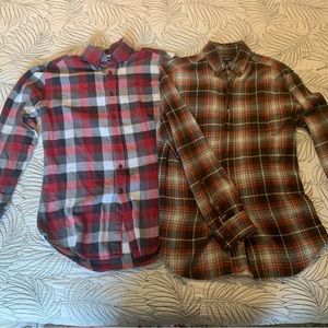 Mens Plaid Flannel Button Down Shirt Bundle